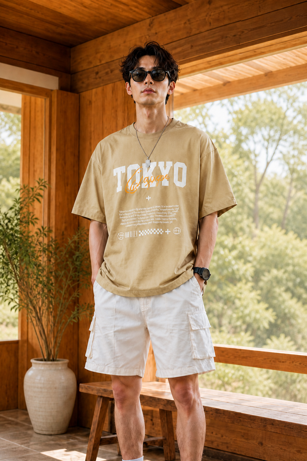 Men’s Premium Oversized Printed T-Shirt | Casual Tokyo Design