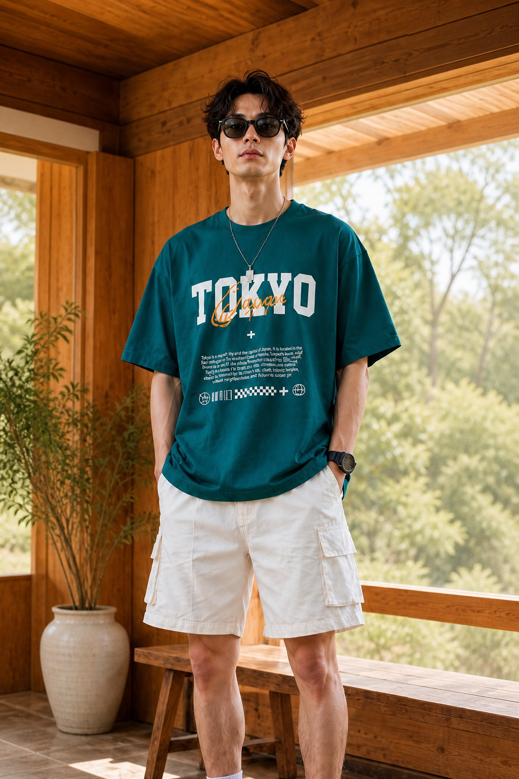 Men’s Premium Oversized Printed T-Shirt | Casual Tokyo Design