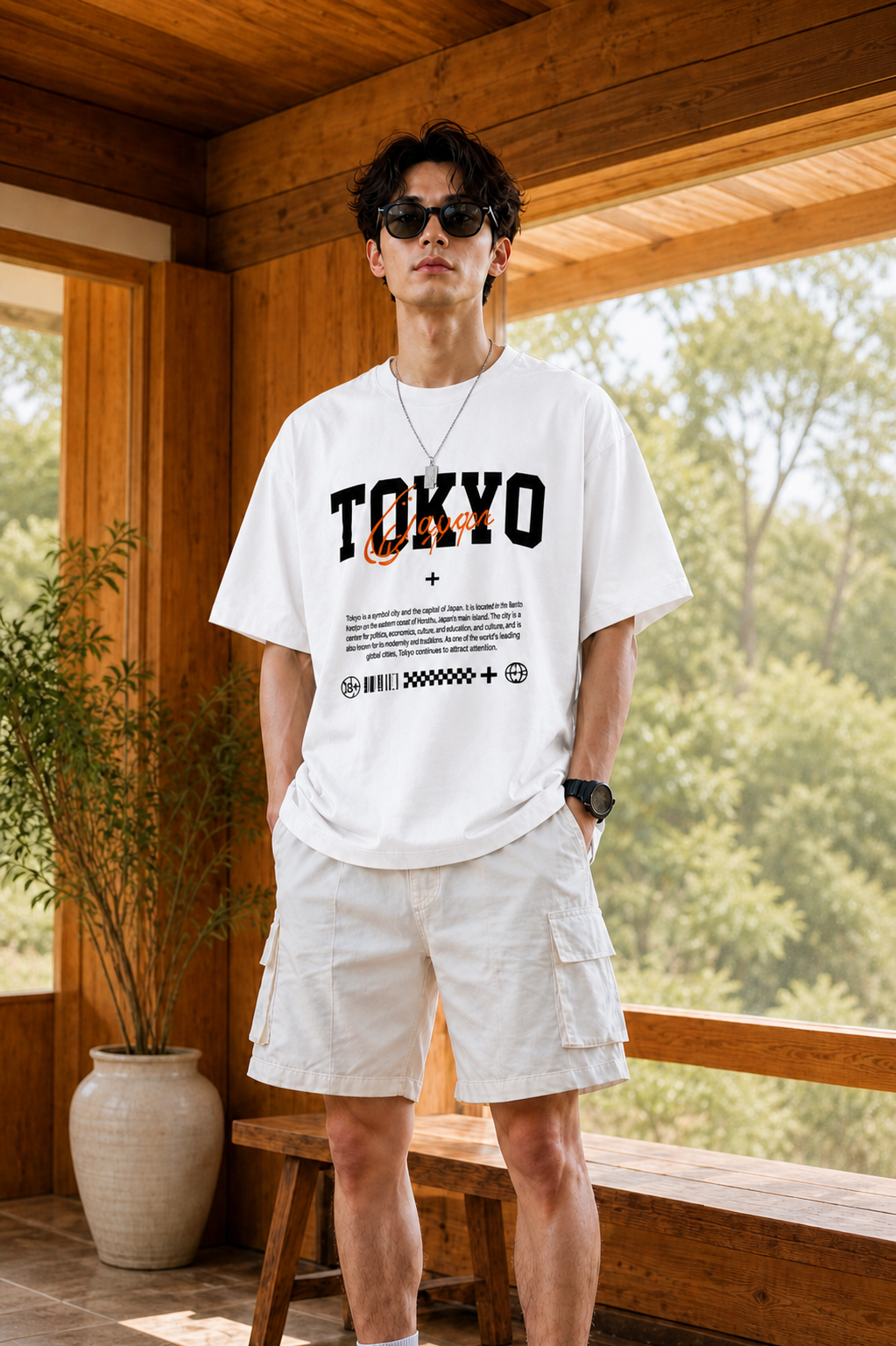 Men’s Premium Oversized Printed T-Shirt | Casual Tokyo Design