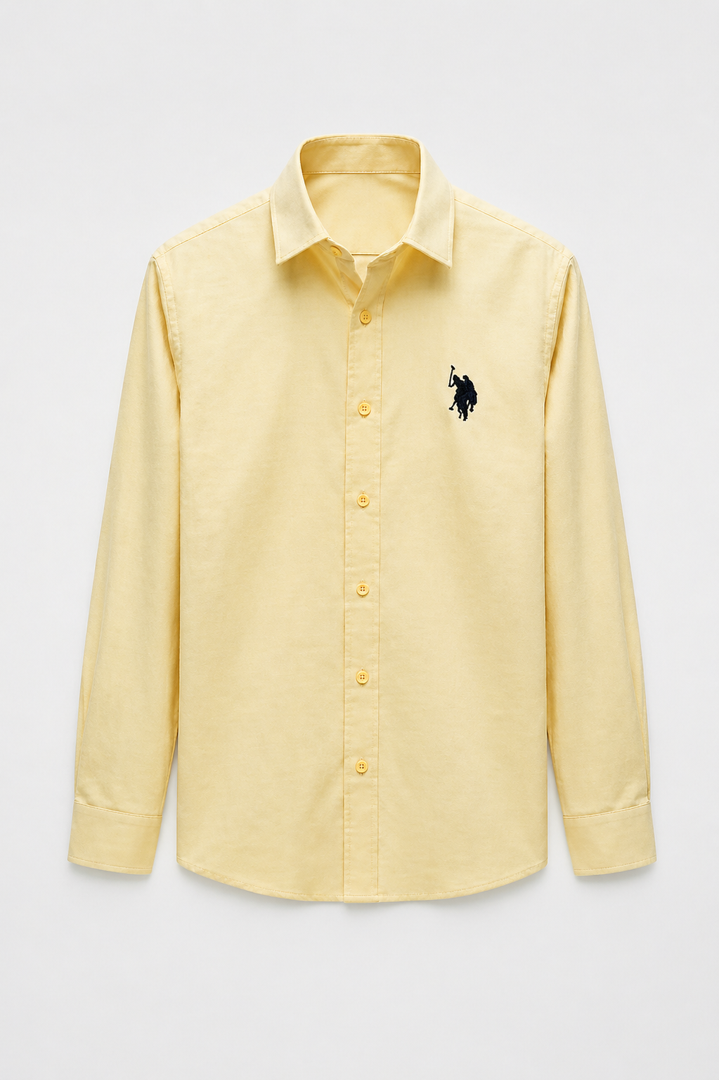 Men’s Premium Yellow Solid Casual Shirt